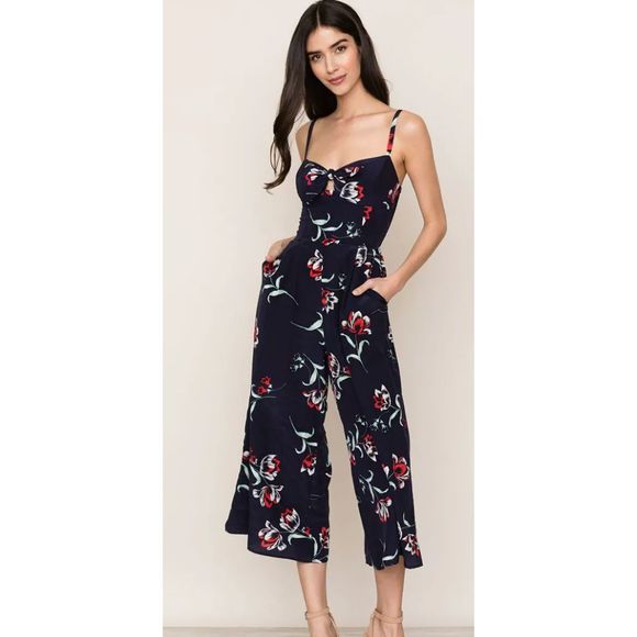 Yumi Kim Pants - Yumi Kim Pretty Chic Silk Jumpsuit Wide Leg Large